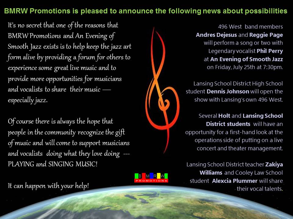 BMRW Promotions is pleased to announce the following